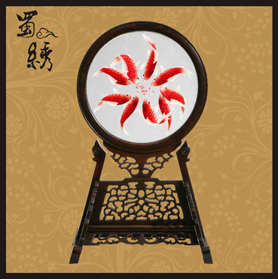 蜀繡月月紅(魚)