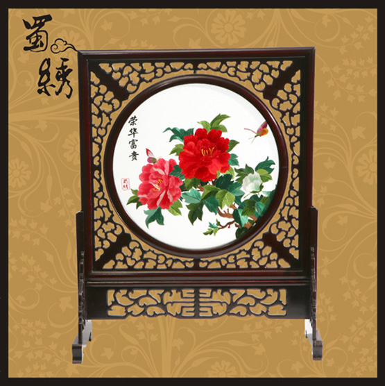 蜀繡滿架牡丹