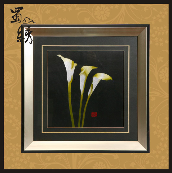 單面繡馬蹄蓮