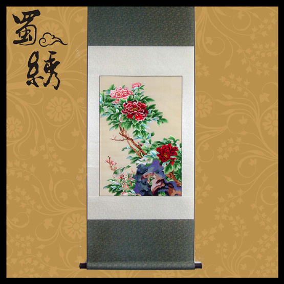 單面繡牡丹圖