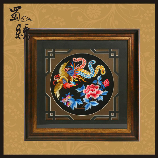 蜀繡龍鳳系列(鳳穿牡丹)
