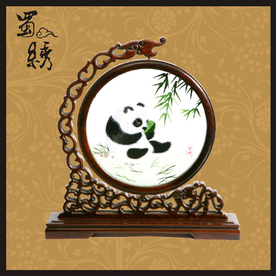 龍頭雞翅碗熊貓蜀繡