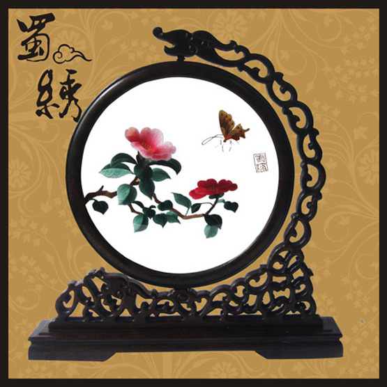 龍頭架山茶花蜀繡